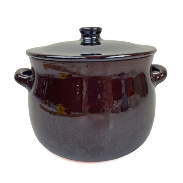 Kraftig brun vintage H�gan�s gryde