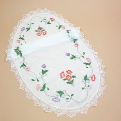 Broderet vintage bordl�ber