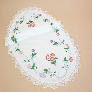 Broderet vintage bordl�ber