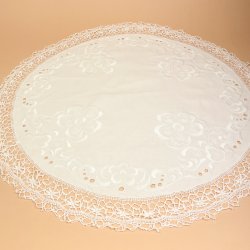 Smuk broderet vintage lysedug