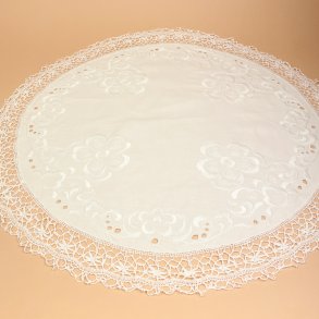 Smuk broderet vintage lysedug