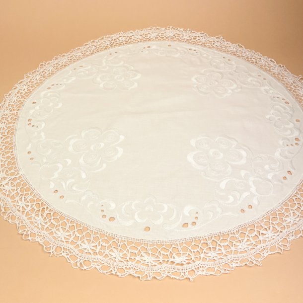 Smuk broderet vintage lysedug