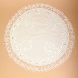 Smuk broderet vintage lysedug