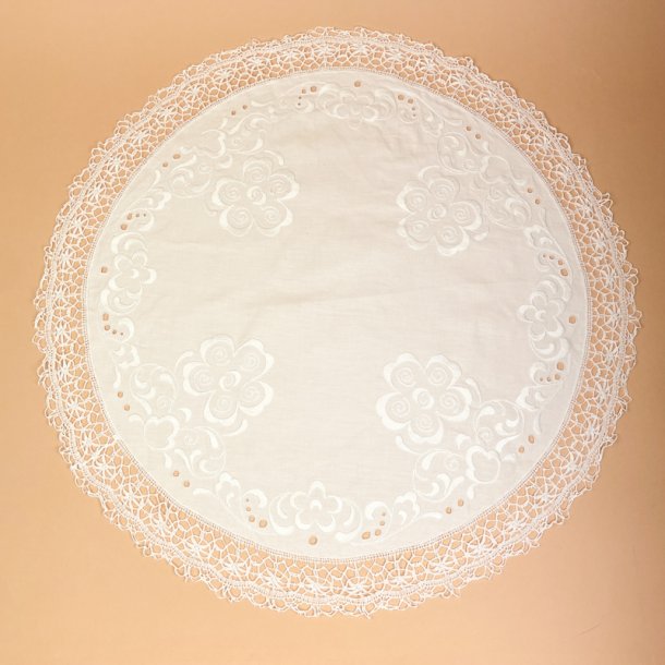 Smuk broderet vintage lysedug