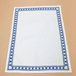 Bl�broderet vintage bakkeserviet