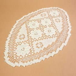 Vintage lysedug med blomster