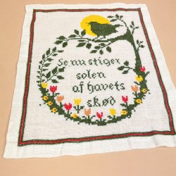 Broderet vintage h�ndarbejde