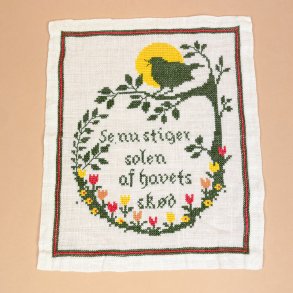 Broderet vintage h�ndarbejde