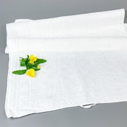 Hvidt vintage viskestykke i damask