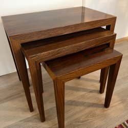 Tre indskudsborde palisander Severin Hansen