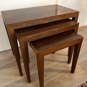 Tre indskudsborde palisander Severin Hansen