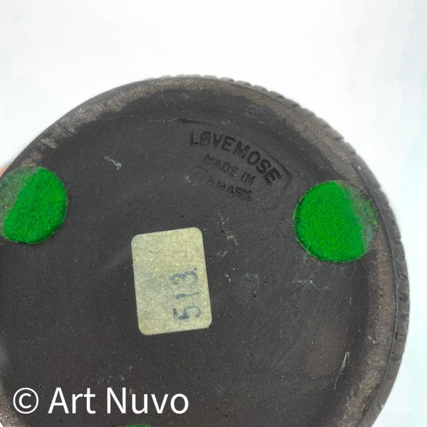 Brun L�vemose keramikvase