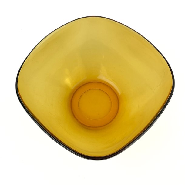 Bernsteinfarbene Retro Glasschale