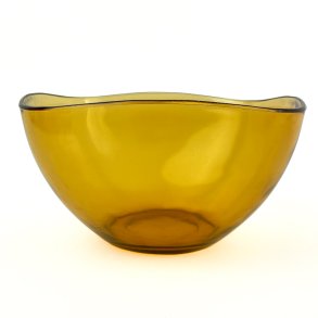 Bernsteinfarbene Retro Glasschale