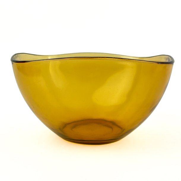 Bernsteinfarbene Retro Glasschale