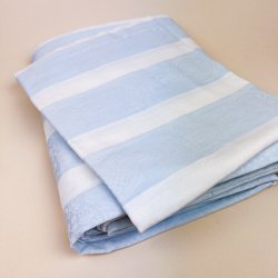 Bl�stribet vintage damask senget�j