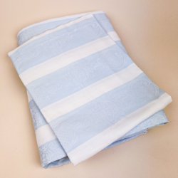 Bl�stribet vintage damask senget�j