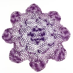 Lila Vintage Hkeldeckchen aus Baumwolle