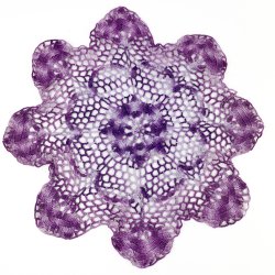 Lila Vintage Hkeldeckchen aus Baumwolle