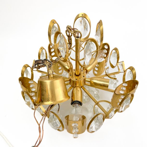 Vintage lysekrone med prismer