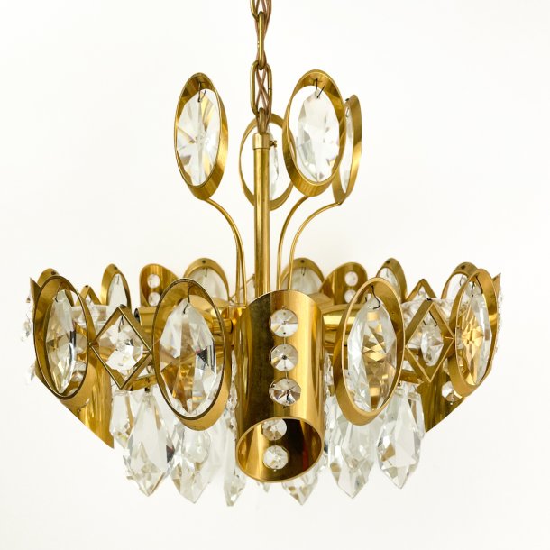 Vintage lysekrone med prismer