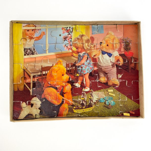 Vintage tr�puslespil � Teddy Time