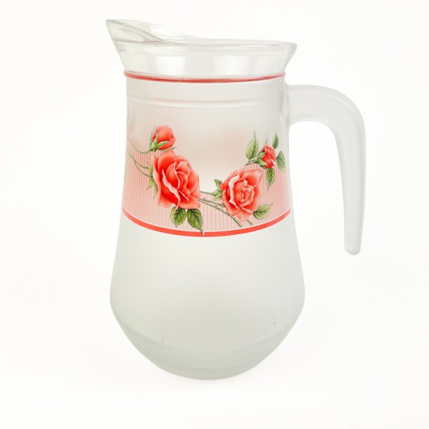 Vintage glaskande med roser