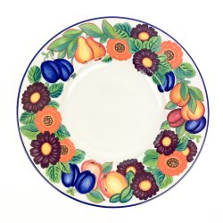 Vintage v�gtallerken med frugter