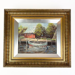 Otto Krank vintage havnemaleri