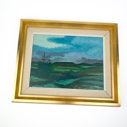 Vintage landskab maleri ramme