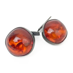 Vintage Manschettenknpfe mit Bernstein