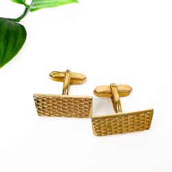 Gyldne vintage manchetknapper
