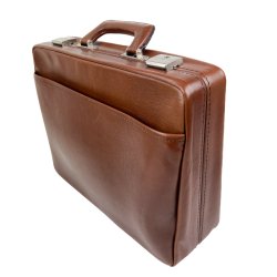 Cognacfarvet vintage dokumentmappe