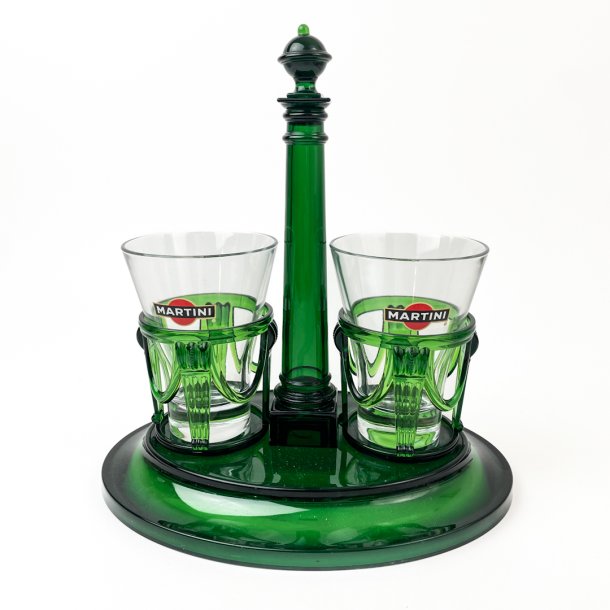 Retro Martinist med to glas