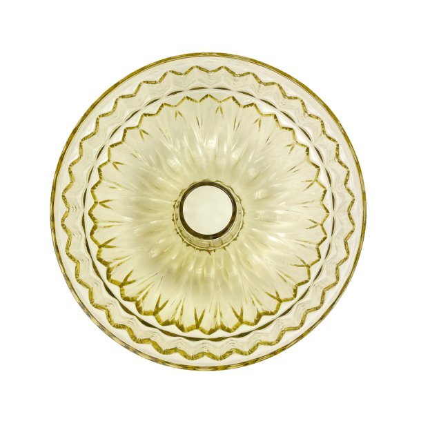 Gelb Vintage Gtterspeiseform aus Glas