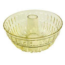 Gelb Vintage Gtterspeiseform aus Glas