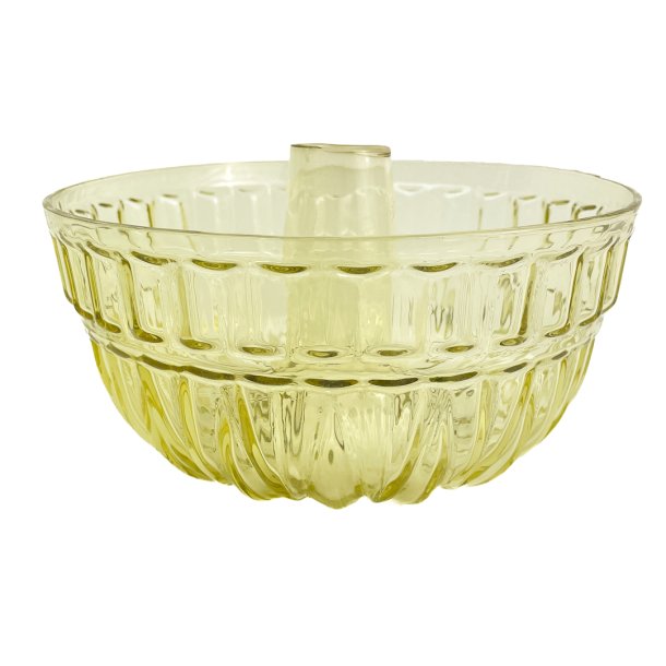 Gul vintage glasrandform