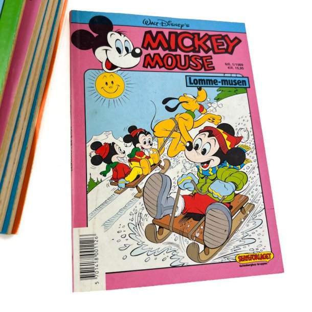 Tolv Mickey Mouse retro 1989