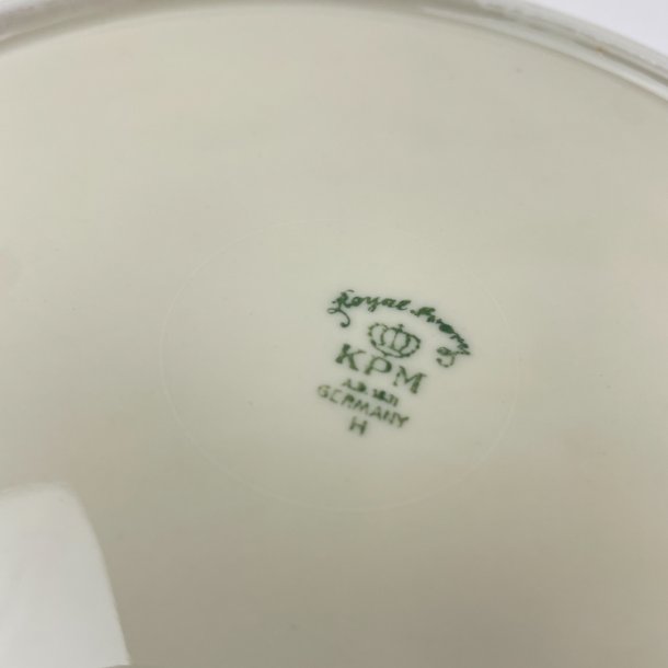 Vintage middagstallerken med blomster - KPM