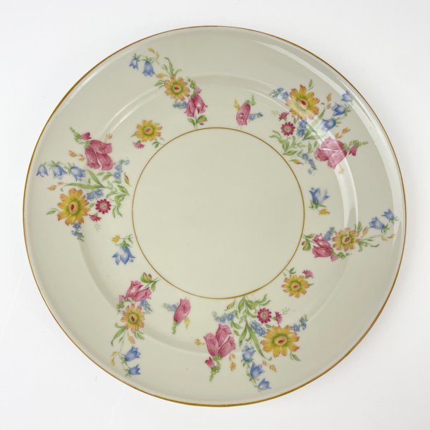 Vintage middagstallerken med blomster - KPM