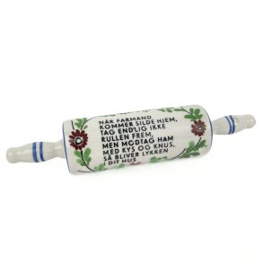 Vintage Porzellan-Nudelholz mit Vers