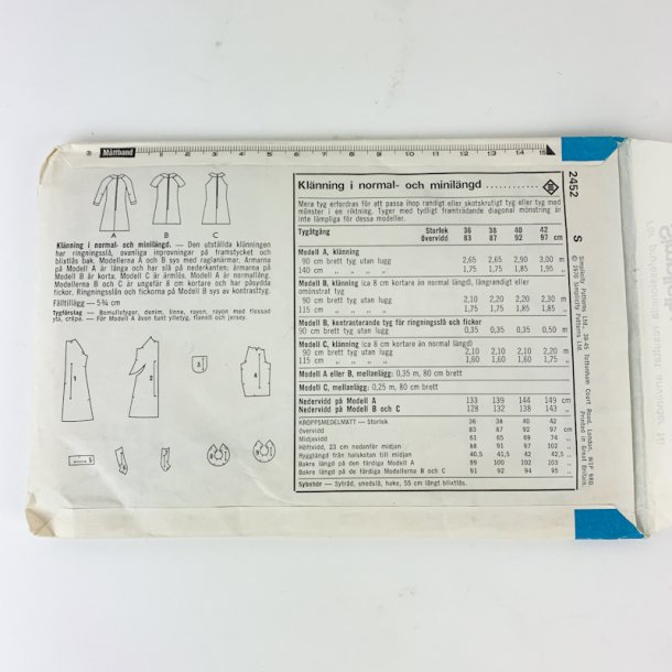 Vintage Simplicity kjolem�nster 2452