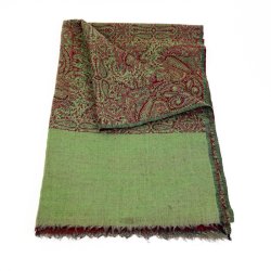 Gr�nt paisley mohair t�rkl�de