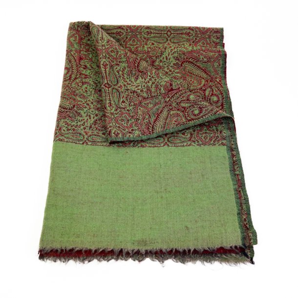 Gr�nt paisley mohair t�rkl�de