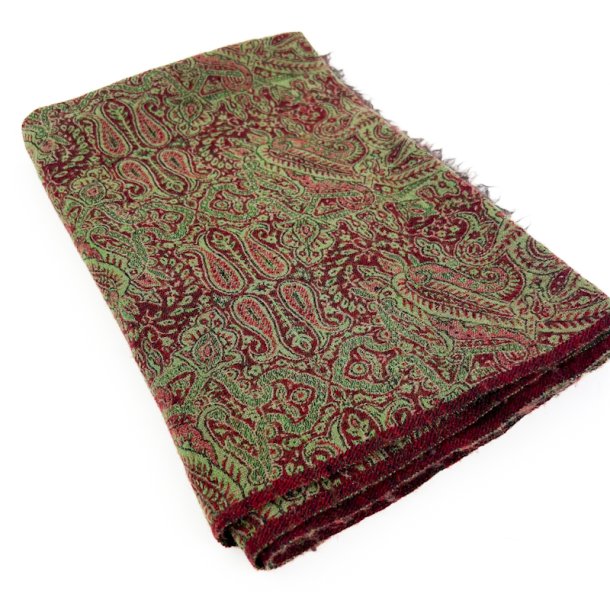 Gr�nt paisley mohair t�rkl�de