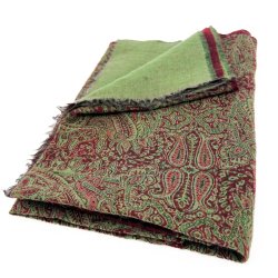 Gr�nt paisley mohair t�rkl�de
