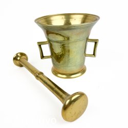Vintage messingmorter med st�der