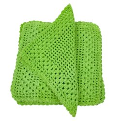 Seks h�klede gr�nne retro mundservietter