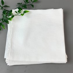 Fire store hvide damaskservietter