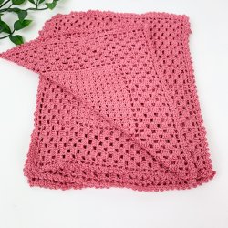 Hklede rosa mundservietter seks stk